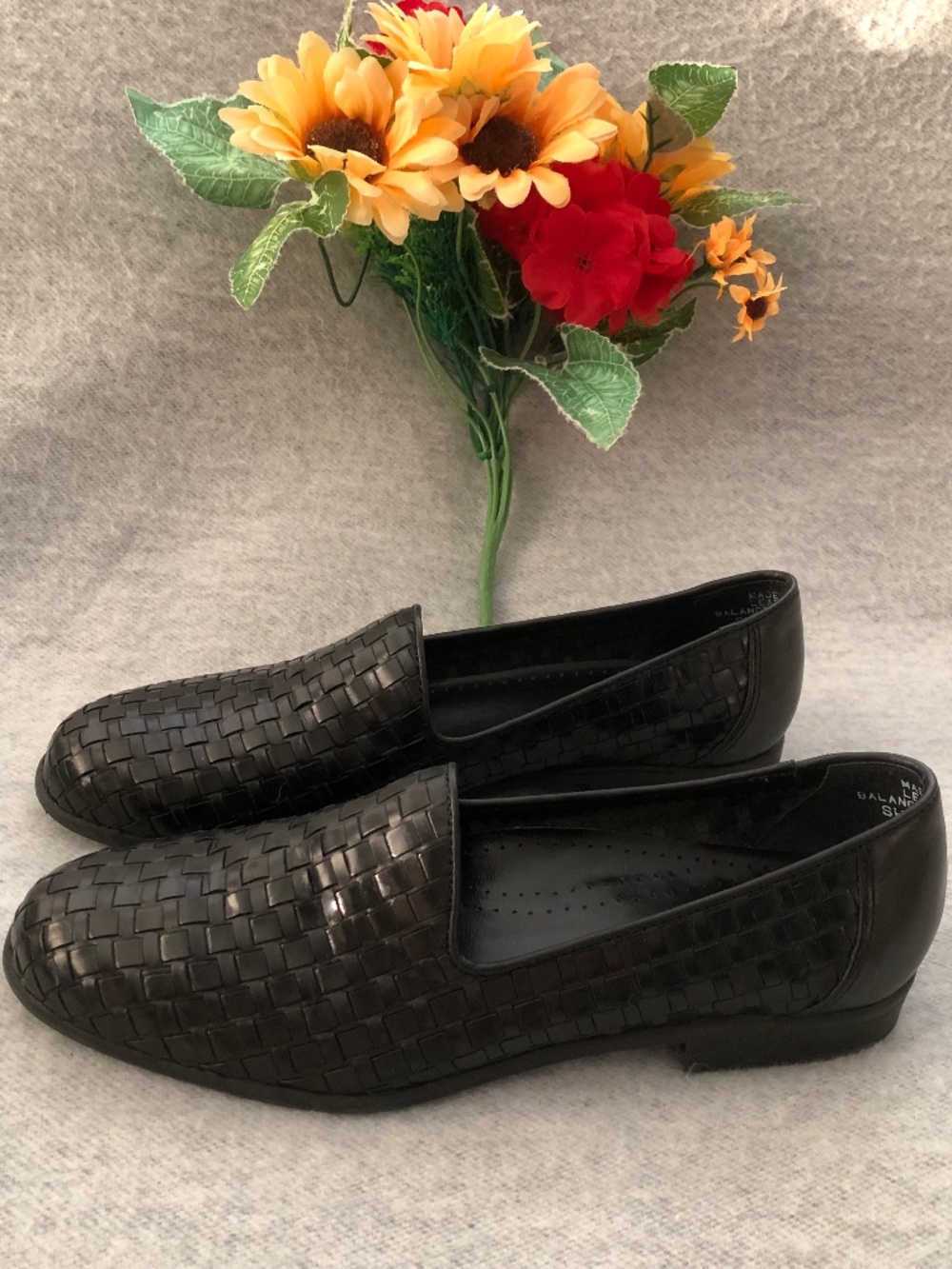 NWOT - BASS Woven Black Leather Loafers